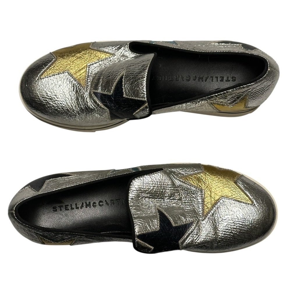 Stella McCartney Silver and Gold Star Athletic Shoes size 5.5 - Picture 10 of 12